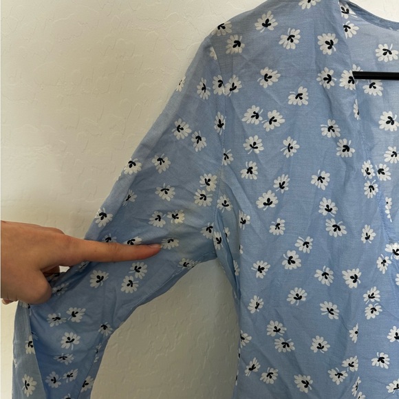 Ganni Light Blue Floral Dress - Picture 9 of 9